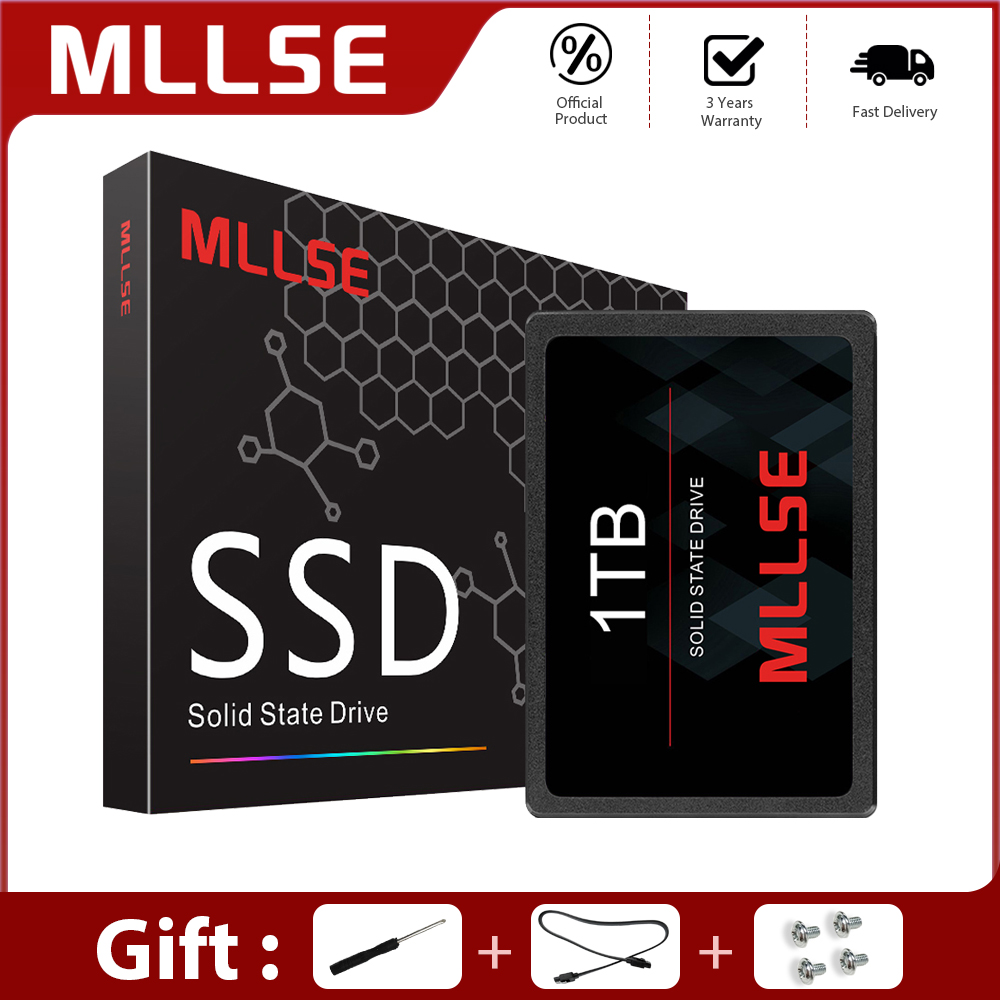 MLLSE 2.5 인치 ssd 1 테라바이트 120gb 256gb 512gb 480gb 240gb 128gb SATA III Hdd 하드 디스크 내장형 솔리드 스테이트 드라이브 (노트북 데스크탑 용)